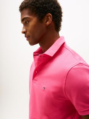 weinrote 1985 slim fit poloshirt für herren - tommy hilfiger