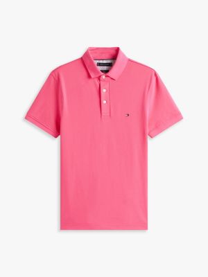 weinrote 1985 slim fit poloshirt für herren - tommy hilfiger