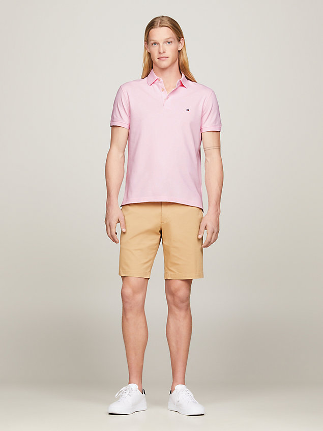 pink 1985 collection slim fit polo for men tommy hilfiger
