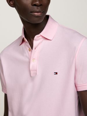 pink 1985 collection slim fit polo shirt for men tommy hilfiger