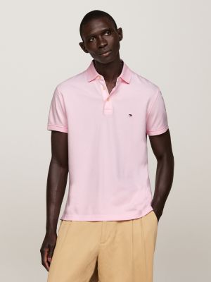 Polo tommy hilfiger homme rose hot sale