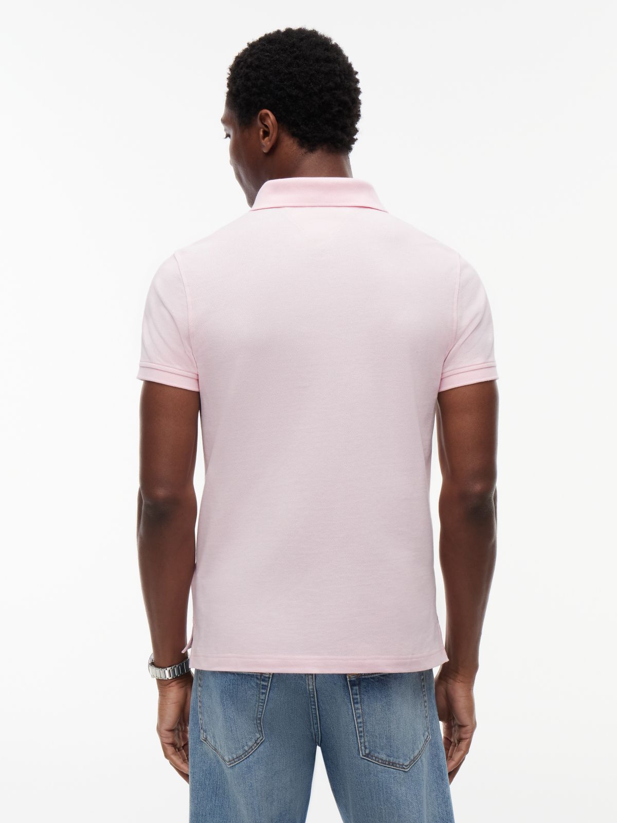 1985 Slim Fit Pique Polo Shirt — Pink
