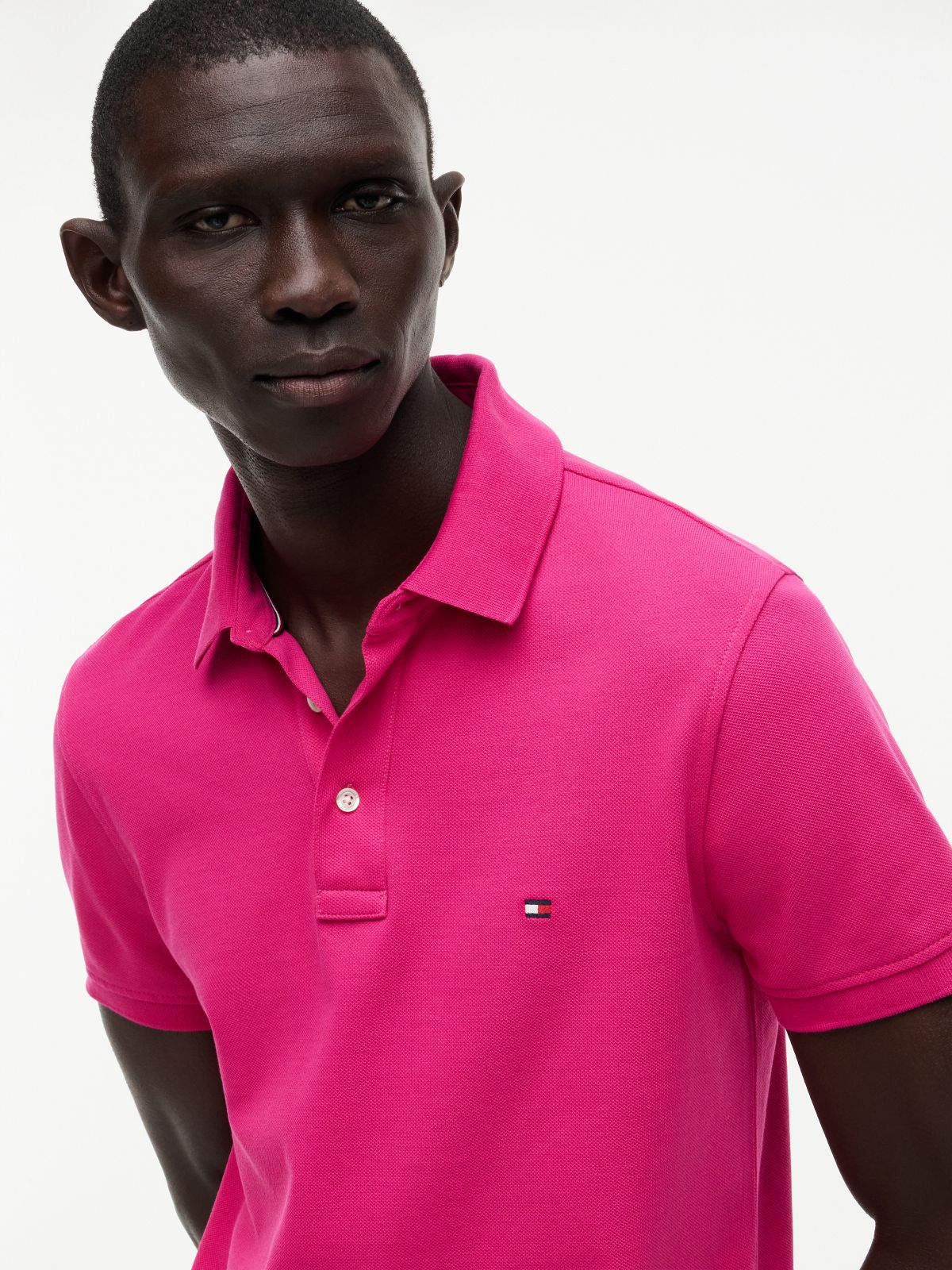 1985 Slim Fit Pique Polo Shirt — Pink