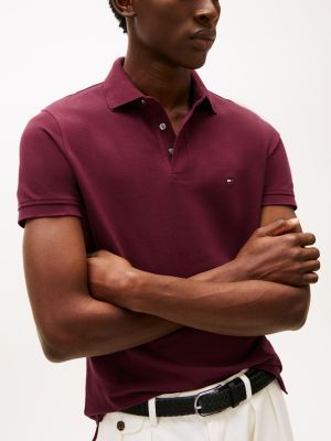 red 1985 slim fit polo shirt for men tommy hilfiger