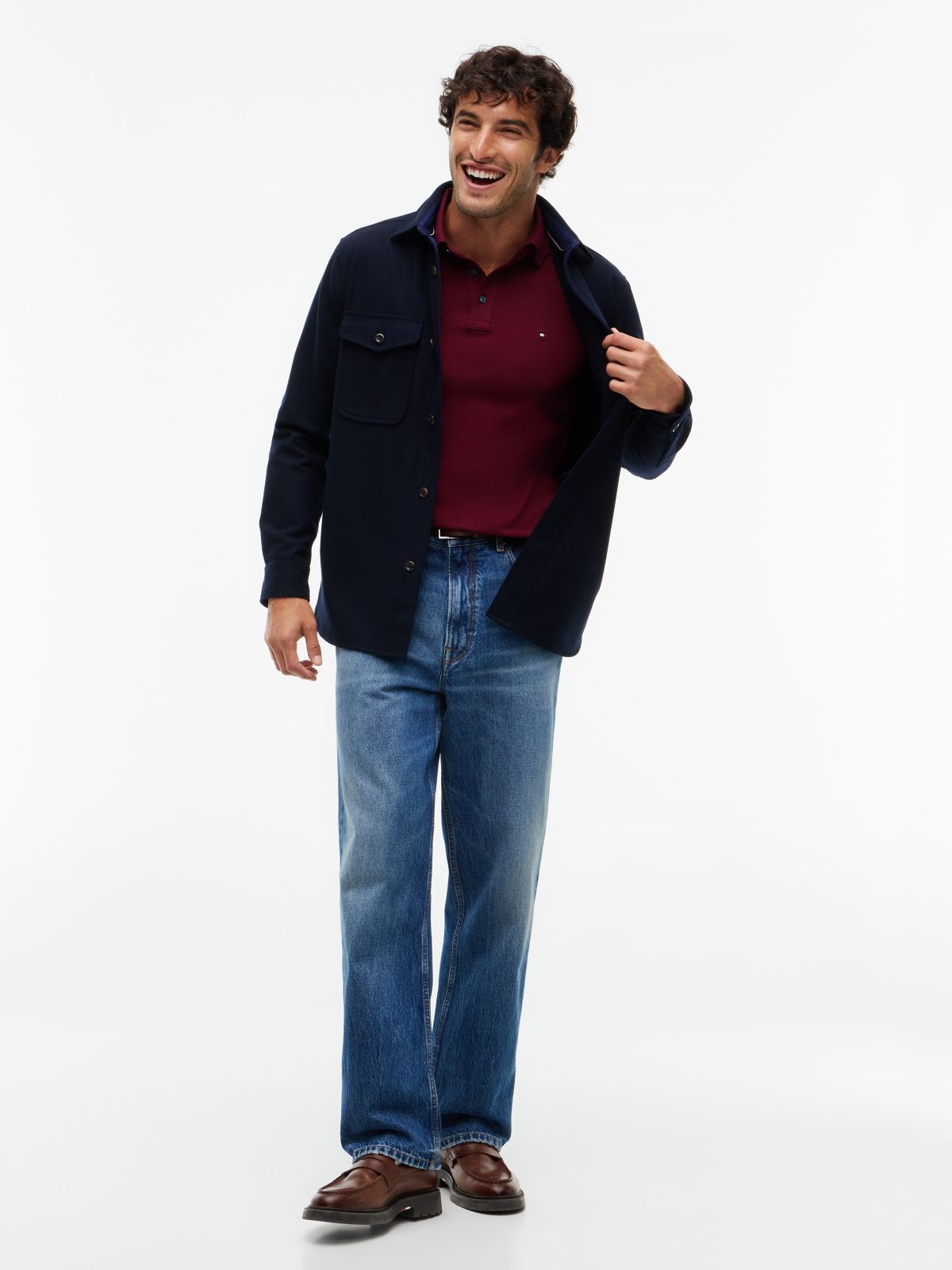 1985 Slim Fit Pique Polo Shirt — Red