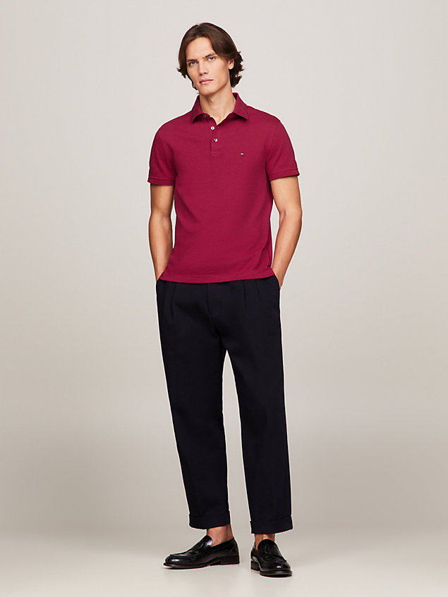 red 1985 slim fit polo voor heren - tommy hilfiger