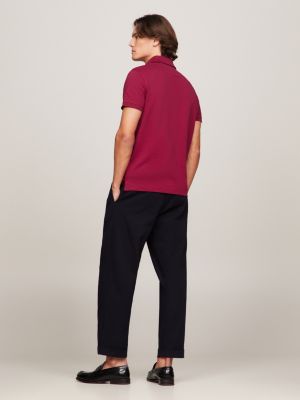 red 1985 collection slim fit polo for men tommy hilfiger