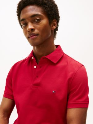 red 1985 slim fit polo shirt for men tommy hilfiger