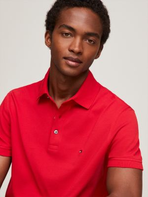 1985 Collection Flag Embroidery Slim Polo | Red | Tommy Hilfiger