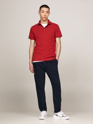 polo 1985 collection slim fit rosso da uomini tommy hilfiger