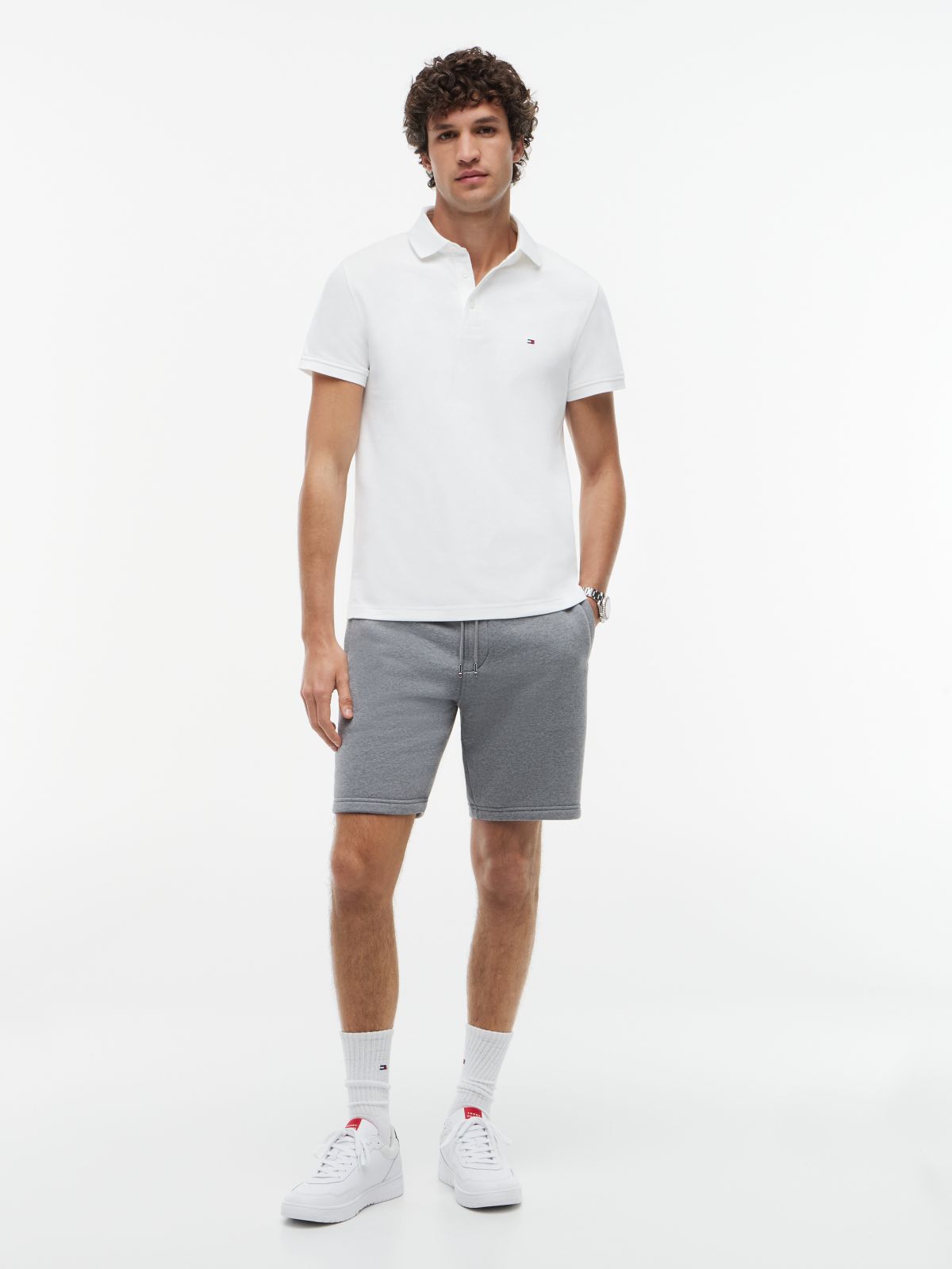 1985 Slim Fit Pique Polo Shirt — White