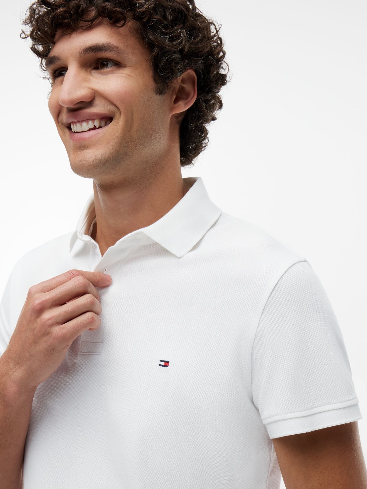 1985 Slim Fit Pique Polo Shirt — White
