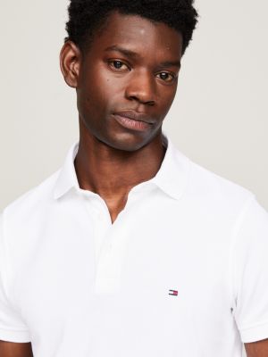 white 1985 collection slim fit polo shirt for men tommy hilfiger