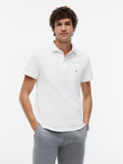 1985 Slim Fit Pique Polo Shirt — White 1