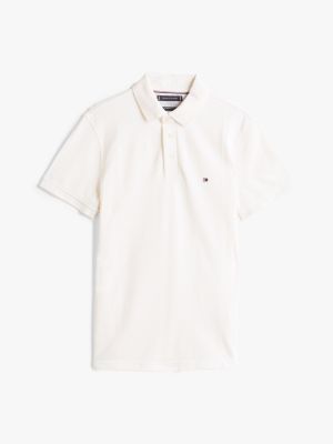 weiß 1985 collection slim fit poloshirt für herren - tommy hilfiger