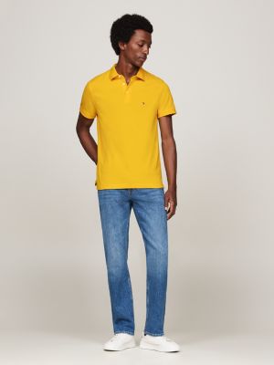 polo 1985 collection slim fit giallo da uomini tommy hilfiger