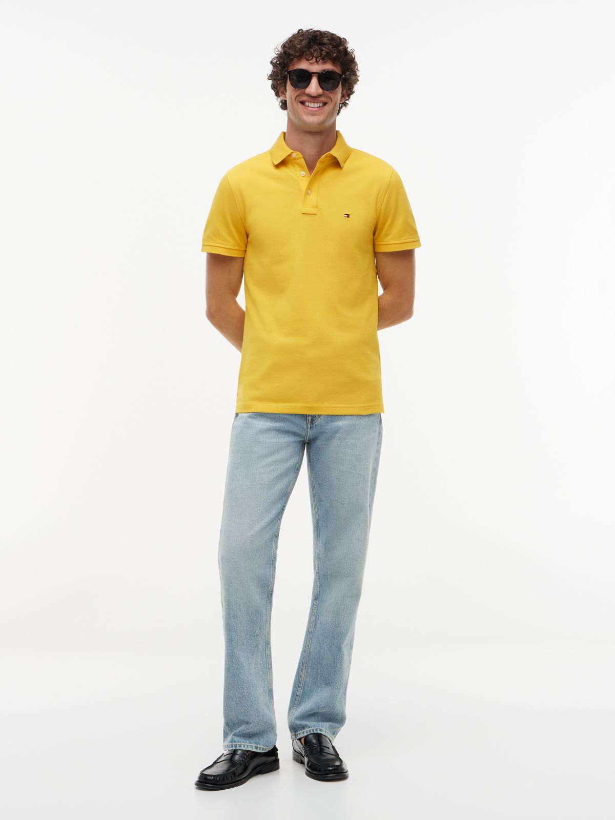 1985 Slim Fit Pique Polo Shirt — Yellow