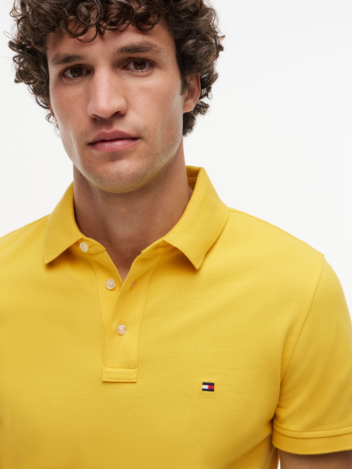 1985 Slim Fit Pique Polo Shirt — Yellow