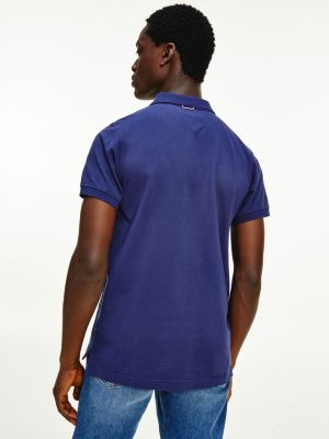 Signature Placket Slim Fit Polo Blue Tommy Hilfiger