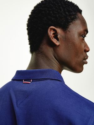 Signature Placket Slim Fit Polo Blue Tommy Hilfiger