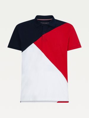 Polo S Cvetovymi Blokami Sinij Tommy Hilfiger