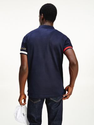 Polo S Vyshitym Logotipom Sinij Tommy Hilfiger