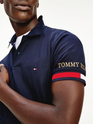 Polo S Vyshitym Logotipom Sinij Tommy Hilfiger