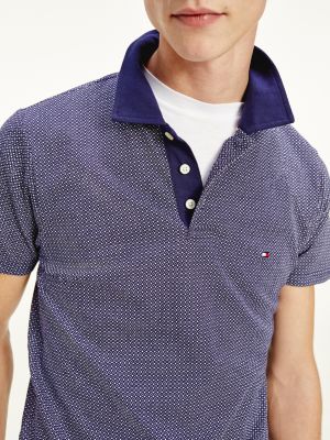 Polo S Melkim Uzorom Sinij Tommy Hilfiger