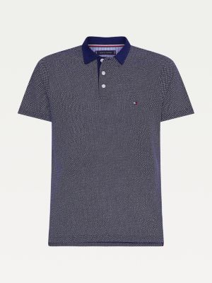 Polo S Melkim Uzorom Sinij Tommy Hilfiger