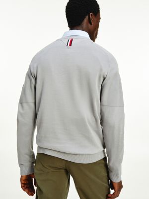 Th Signature Crew Neck Jumper Grey Tommy Hilfiger