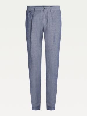 Bryuki Zauzhennogo Kroya Iz Shambre Sinij Tommy Hilfiger