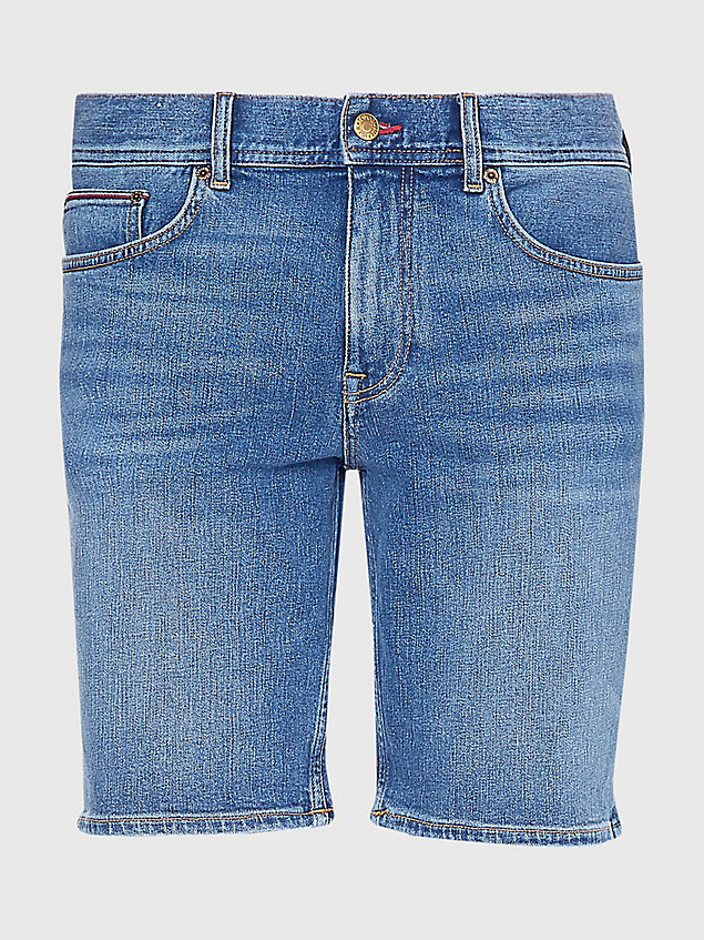 denim brooklyn jeans-shorts mit fade-effekt für herren - tommy hilfiger