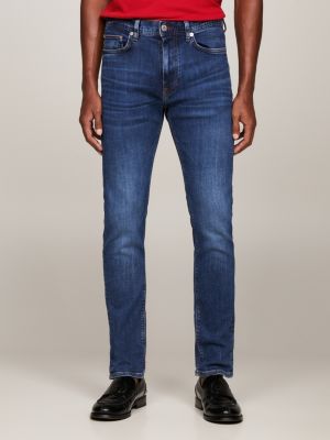 jean slim bleecker th flex délavé denim pour hommes tommy hilfiger