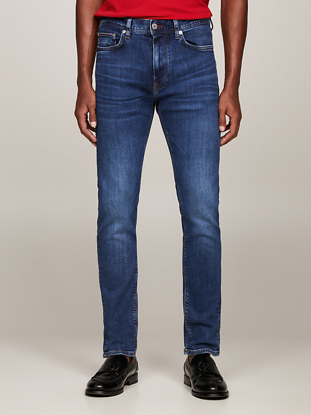 denim bleecker slim th flex jeans mit fade-effekt für herren - tommy hilfiger
