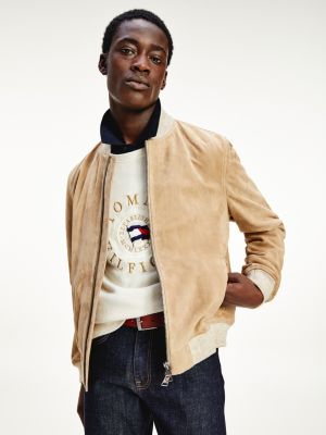 Suede Bomber Jacket | BEIGE | Tommy 