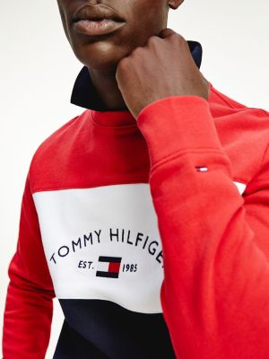 tommy hilfiger colour blocked logo sweatshirt