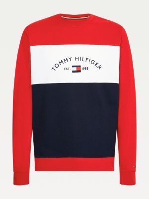 tommy hilfiger colour blocked logo sweatshirt