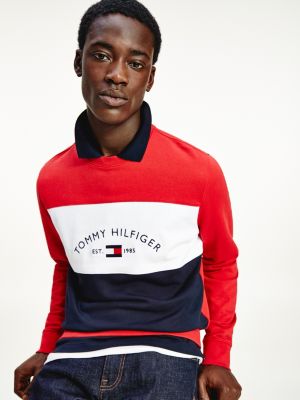 Colour-Blocked Logo Sweatshirt | RED 