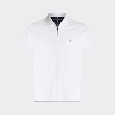 Slim Fit Zip Placket Polo Blue Tommy Hilfiger