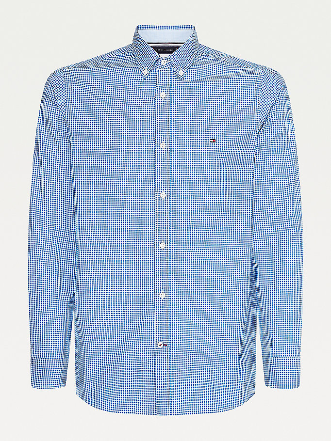 Gingham Check Slim Fit Shirt | BLUE | Tommy Hilfiger