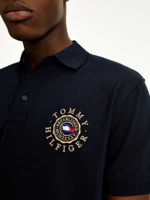 Polo Tommy Icons S Vyshitym Logotipom Sinij Tommy Hilfiger