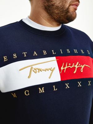 Svitshot Plus Signature Sinij Tommy Hilfiger