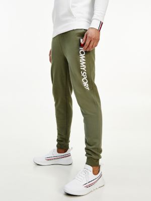 Leg Logo Cotton Fleece Joggers | GREEN 