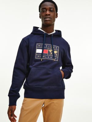blue tommy hilfiger hoodie