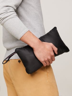 black wasserabweisende, verstaubare steppweste für herren - tommy hilfiger