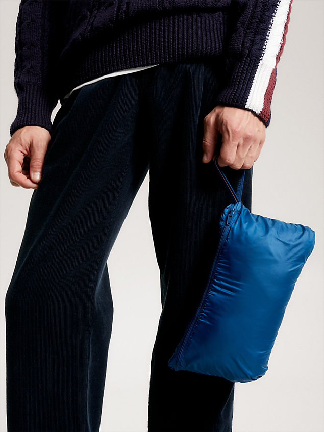 blue th warm packable padded vest for men tommy hilfiger