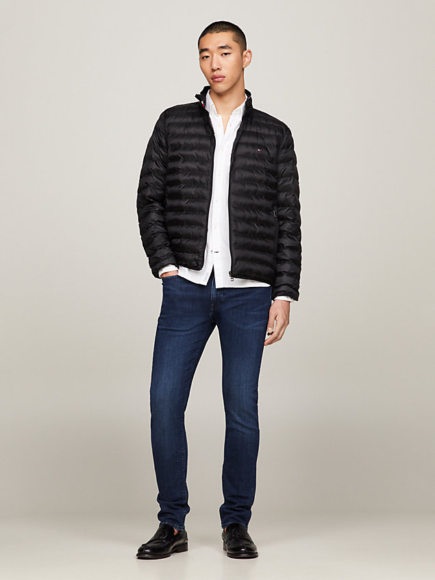 black th warm packable recycled padded jacket for men tommy hilfiger