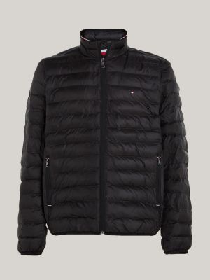 Wasserabweisende verstaubare Puffer Jacke Schwarz Tommy Hilfiger