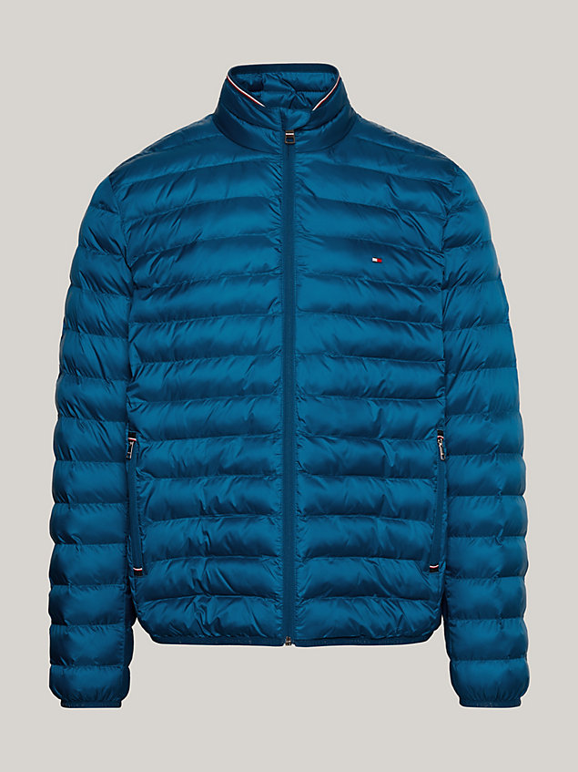 blue th warm packable recycled padded jacket for men tommy hilfiger