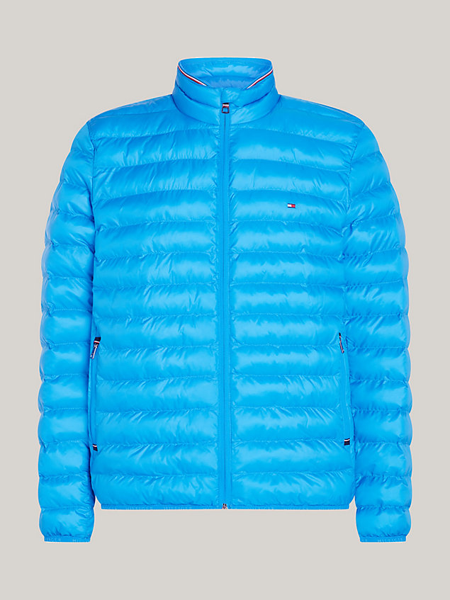 blue th warm packable recycled padded jacket for men tommy hilfiger